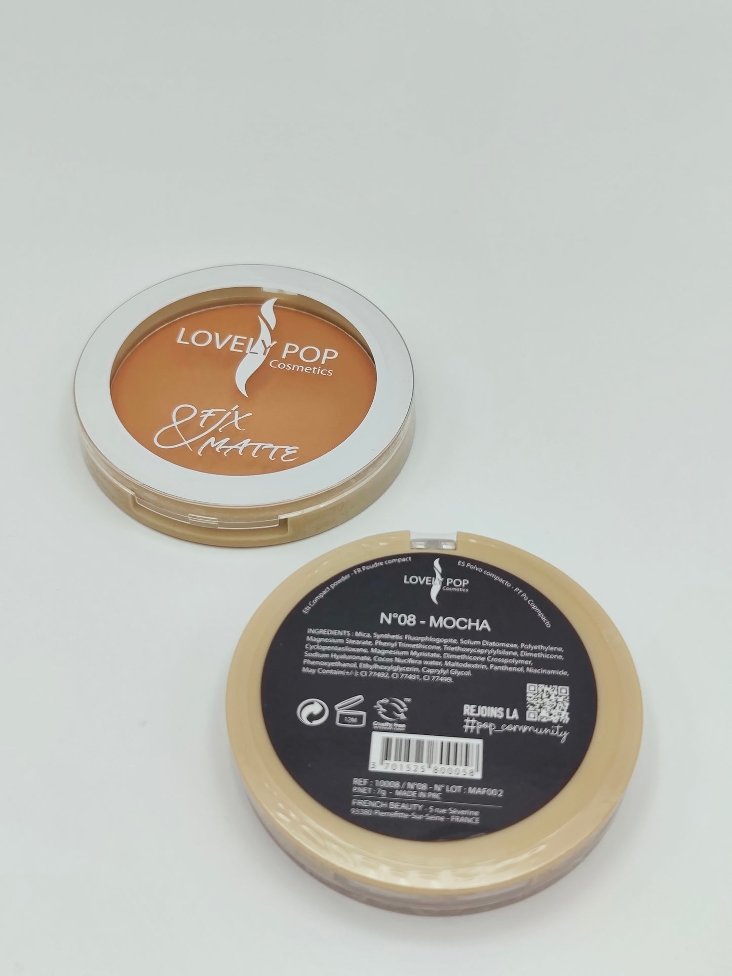 poudre compact fix&matte lovely pop mocha 08