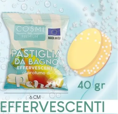 PASTILLES EFFERVECENTE POUR LE BAIN A LA POIRE